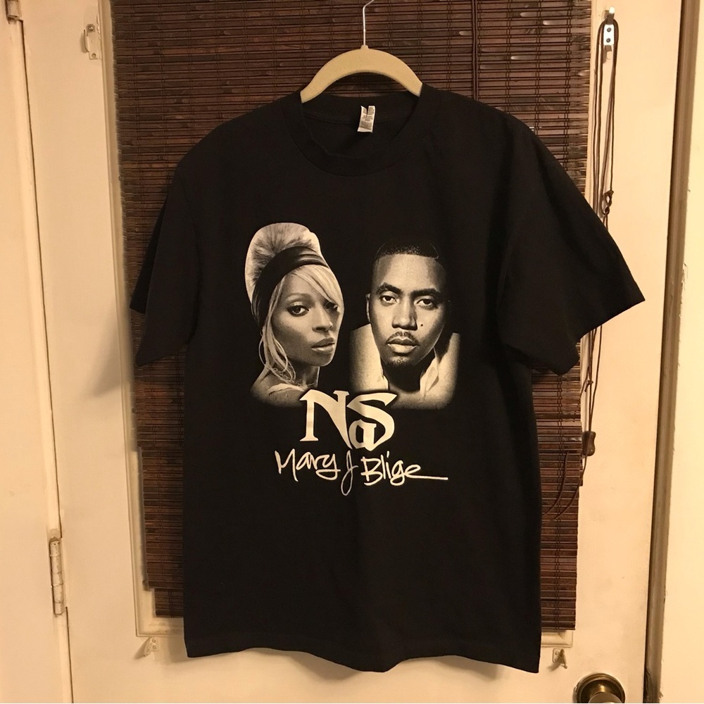 Nas & Mary J. Blige Together Tour 2019 T-Shirt Men's XL Hip Hop R&B Concert